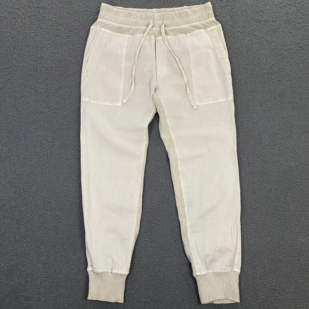 James Perse Jogger Pants Womens Medium, 2 Contrast Waist Drawstring Gray
